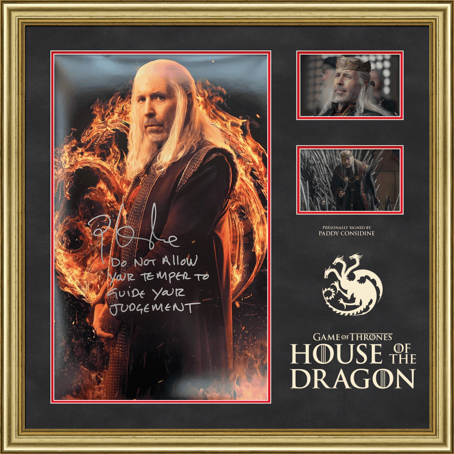 House of Dragons Paddy Considine Signed Framed Display - Memorabilia Framers Shop